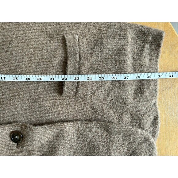 J Crew Sweater Blazer M Brown Wool Blend Alpaca‎ Shawl Collar Cardigan - Picture 9 of 9